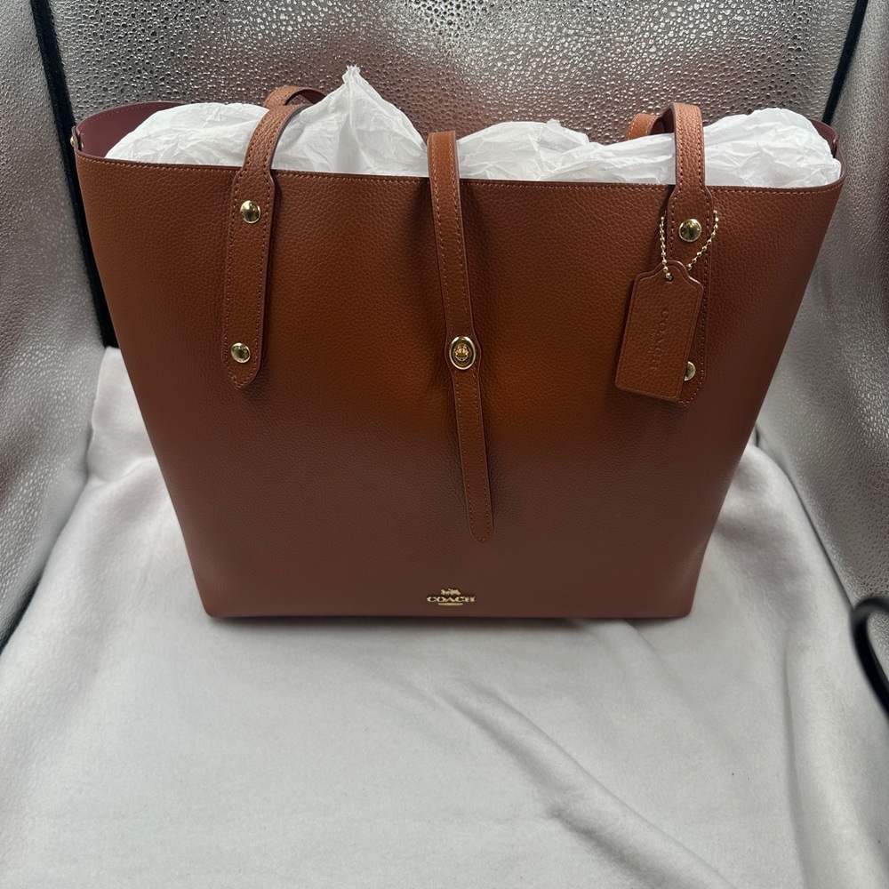 Coach Tan Leather Tote Bag